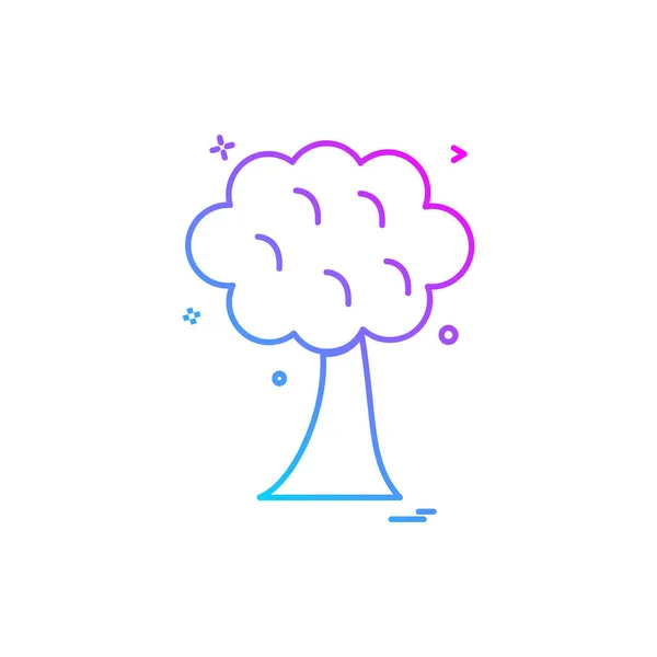 Árbol Icono Diseño Vector — Vector de stock