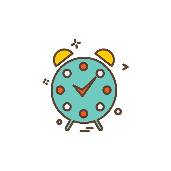 Reloj Despertador Icono Diseño Vector — Archivo Imágenes Vectoriales