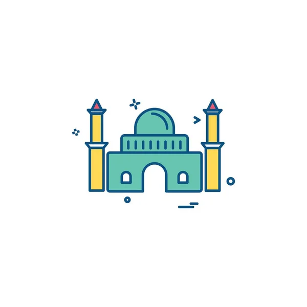 Vetor Design Ícone Mesquita — Vetor de Stock