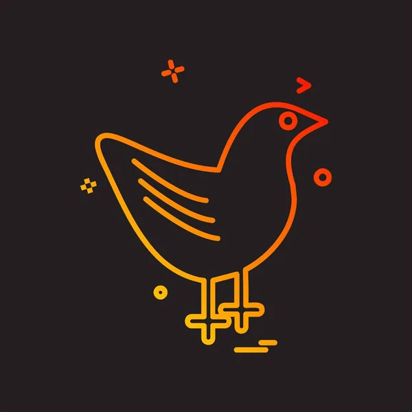 Diseño Icono Pájaro Ilustración Vector Colorido — Vector de stock
