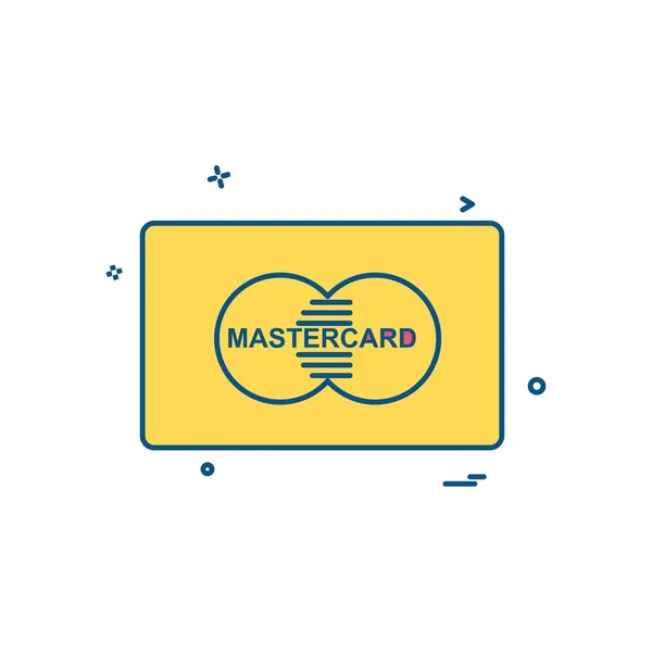 Master Card Ikony Designu Vektor — Stockový vektor
