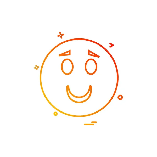 Emoji Ikon Design Vektorillustration — Stock vektor