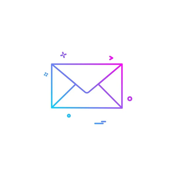 Email Mail Letter Icon Vector Design — Stock Vector