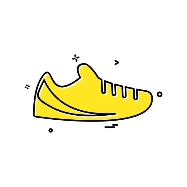 Zapatos Icono Diseño Vector — Vector de stock