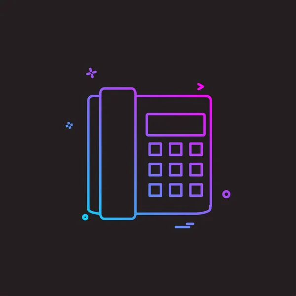 Teléfono Icono Diseño Vector — Vector de stock