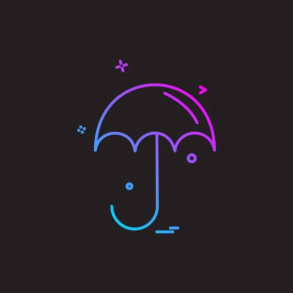 Schirm Symbol Design Vektor Illustration — Stockvektor