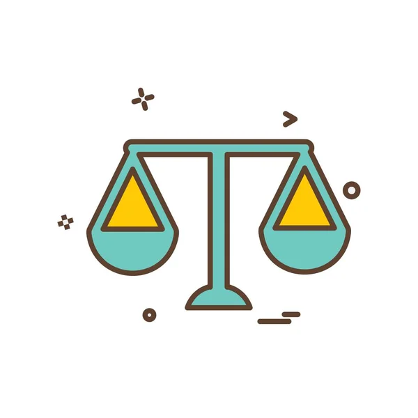 Justitie Pictogram Ontwerp Vector — Stockvector