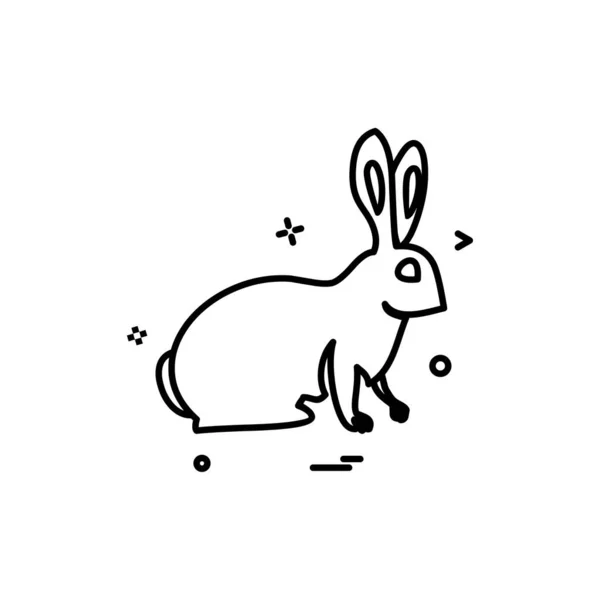 Bunny Paskalya Paskalya Tavşanı Simge Vektör Tasarımı — Stok Vektör