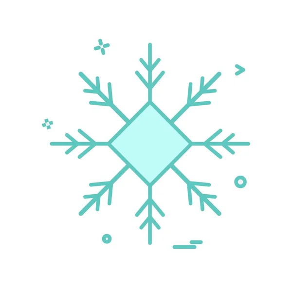 Νιφάδα Χιονιού Εικονίδιο Διάνυσμα Λευκό Φόντο — Διανυσματικό Αρχείο