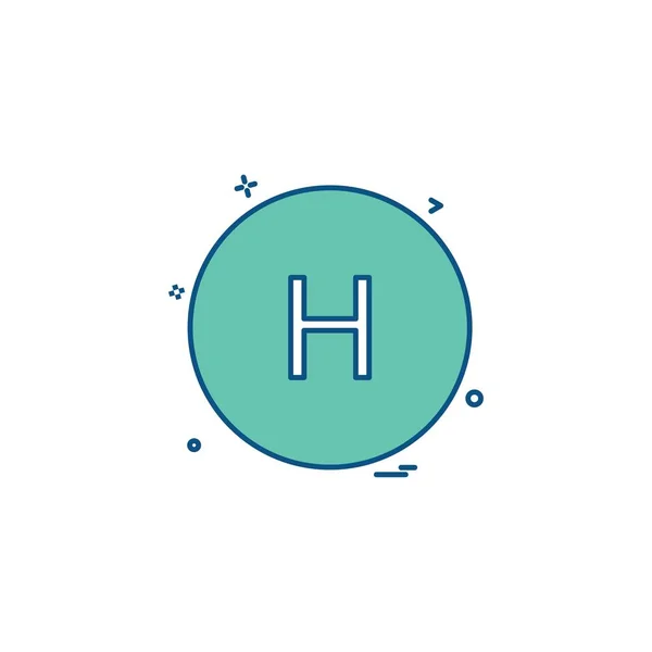 保健医院字母表 H符号 H图标向量设计 — 图库矢量图片