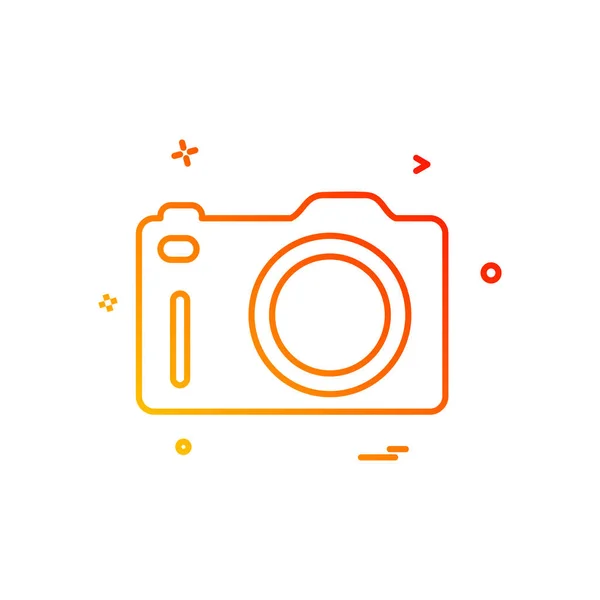 Camera Icon Design Vector — Stock Vector