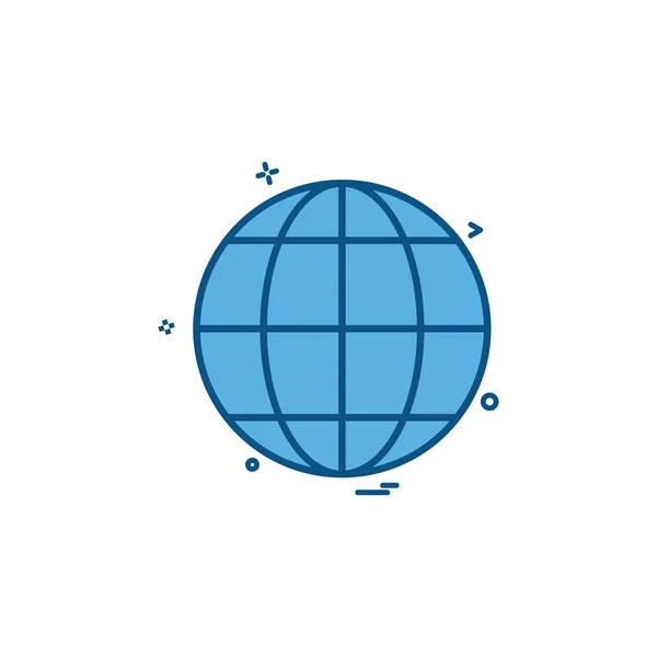 Erde Globus Multimedia Ikone Vektor Design — Stockvektor