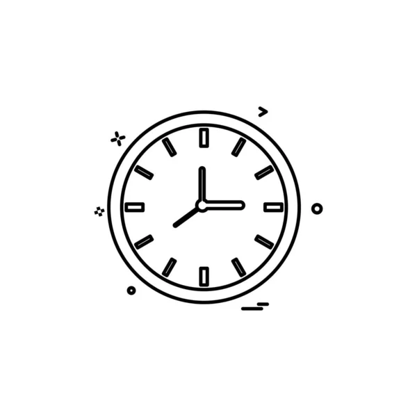 Wektor Projektowania Ikony Zegara — Wektor stockowy