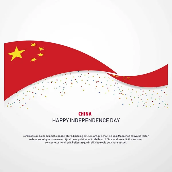 China Happy Independence Day Background — Stock Vector