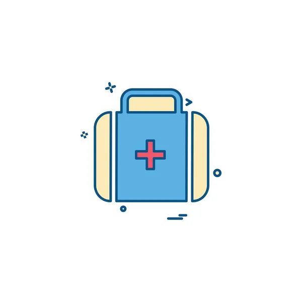 First Aid Firstaid Medical Medicine Box Icon Vector Desige - Stok Vektor