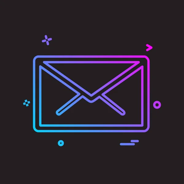 Design Ícone Mail Ilustração Vetorial Colorida — Vetor de Stock