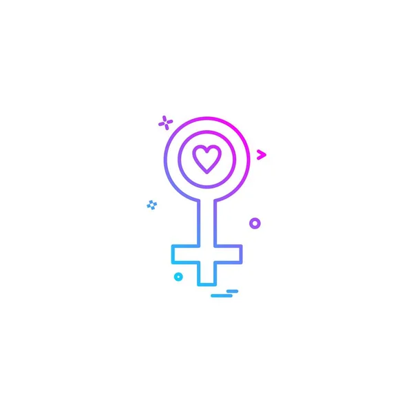 Weibliche Icon Design Vektor Illustration — Stockvektor