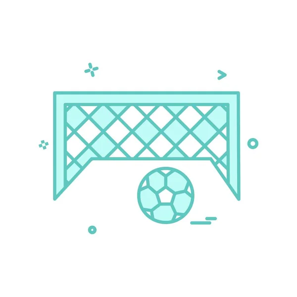 Football Goal Net Icon Vector Design — Stock Vector