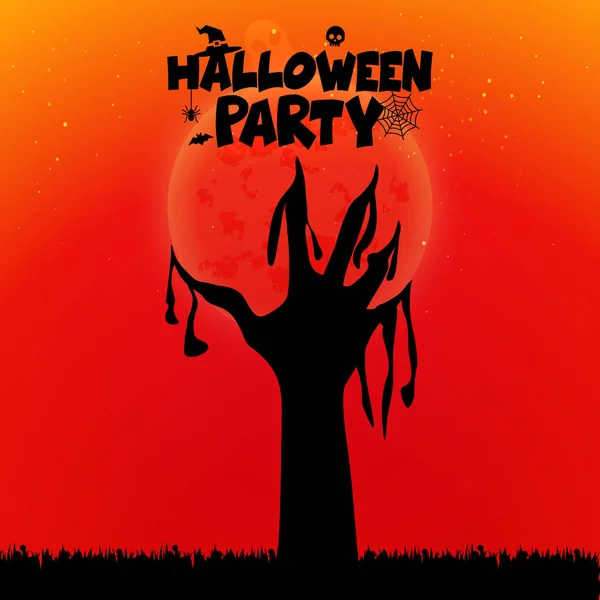 Diseño Halloween Con Tipografía Vector Fondo Oscuro — Vector de stock