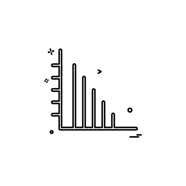 Diagramm Diagramm Bericht Nach Oben Icon Vektor Design — Stockvektor