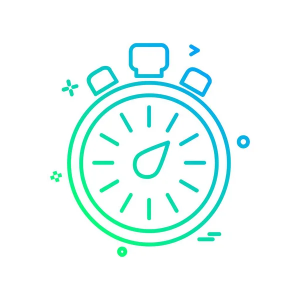 Clock Flat Icon Vector Illustration — Stock Vector