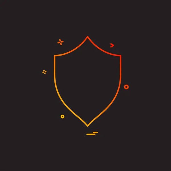 Insignia Seguridad Seguro Proteger Icono — Vector de stock