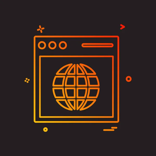 Weblayout Icon Design Vektor — Stockvektor