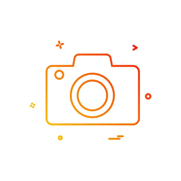 Camera Icon Design Vector — Stock Vector