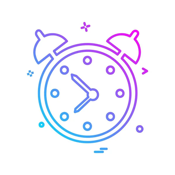 Clock Flat Icon Vector Illustration — Stock Vector