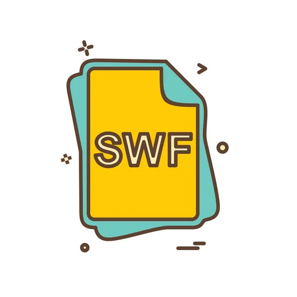 Swf ファイルの種類アイコン デザインのベクトル — ストックベクタ