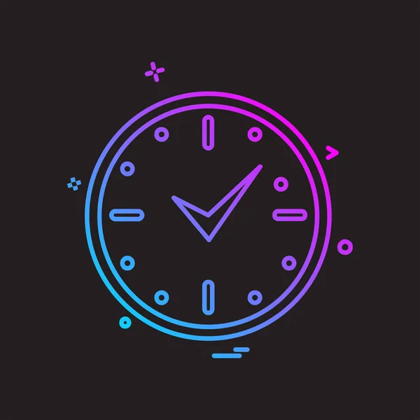 Reloj Icono Plano Vector Ilustración — Vector de stock