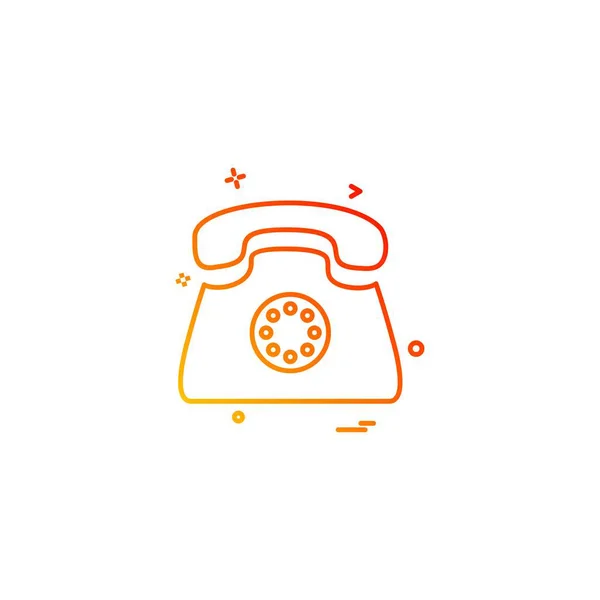 Teléfono Icono Diseño Vector — Vector de stock