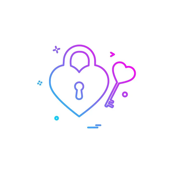 Heart Icon Design Illustrazione Vettoriale San Valentino — Vettoriale Stock