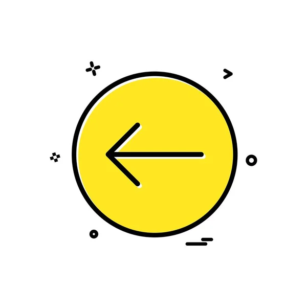 Flecha Izquierda Icono Vector Diseño — Vector de stock
