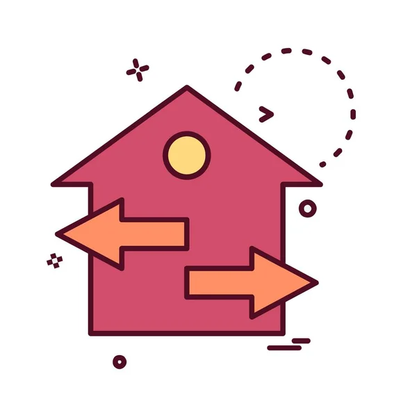 Home Icon Design Vektor Illustration — Stockvektor