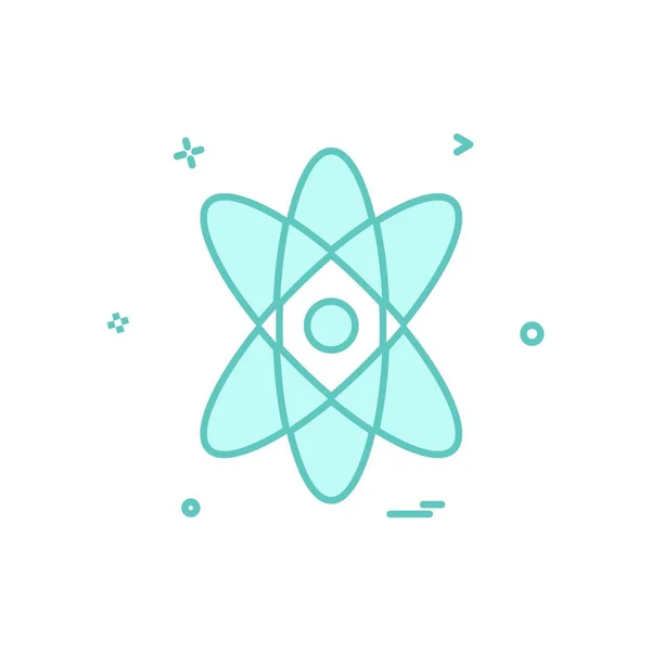 Ilustração Vetorial Design Ícone Nuclear — Vetor de Stock