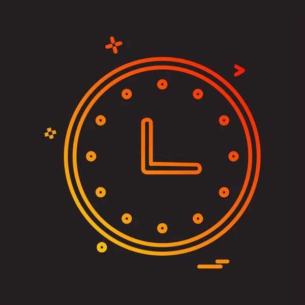 Reloj Icono Plano Vector Ilustración — Archivo Imágenes Vectoriales