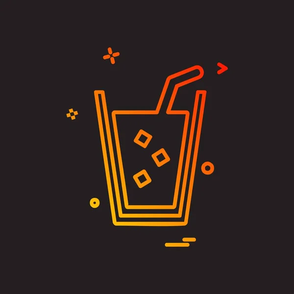 Drink Icon Design Bunte Vektorillustration — Stockvektor