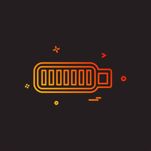 Design Vektor Für Batterie Symbole — Stockvektor