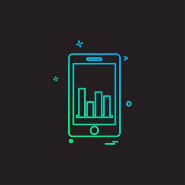 Mobil simge tasarım vektörü