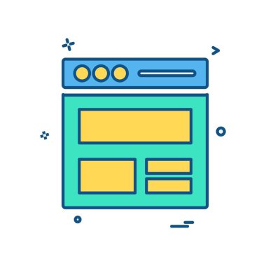 Web düzen simge tasarlamak vektör