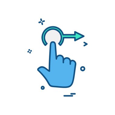 El simgesi tasarım, renkli vektör çizim