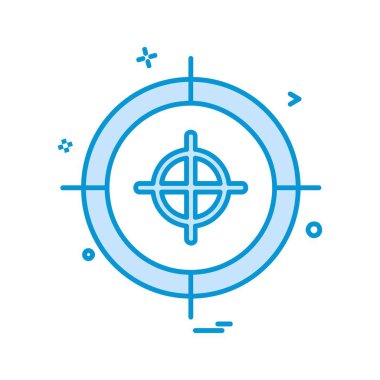 Hedef simge tasarım vektörü 