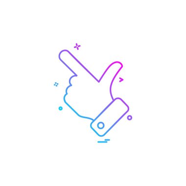 Başparmak yukarıya simgesi tasarım, renkli vektör çizim