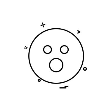 Emoji simgesi tasarım, renkli vektör çizim