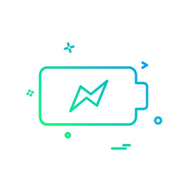 Batarya simgesi tasarım vektörü