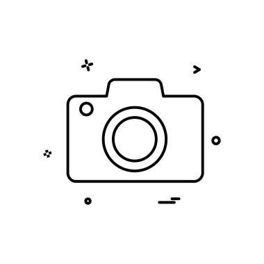 Kamera simgesi tasarım vektörü