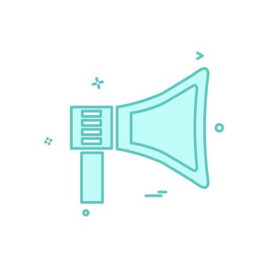 Hoparlör simgesi tasarım, renkli vektör çizim 