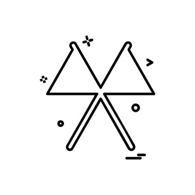 Bayrak simgesi tasarım vektörü