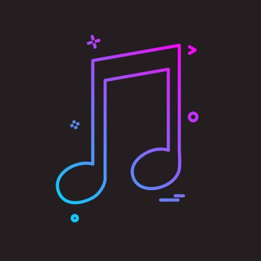 Müzik simge tasarlamak vektör